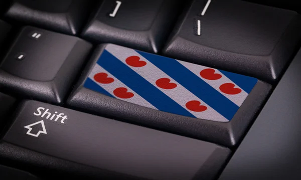 Флаг на клавиатуре — стоковое фото
