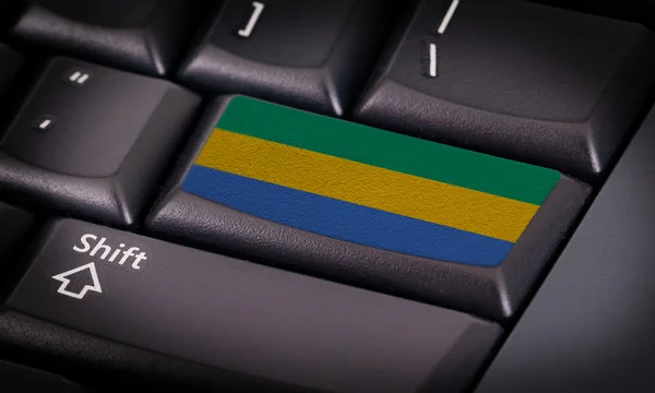 Flagge auf Tastatur — Stockfoto