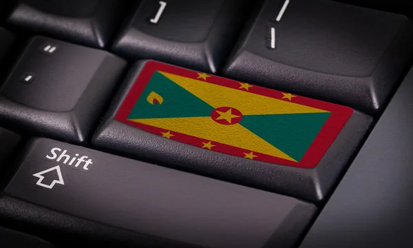 Flag on keyboard — Stock Photo, Image