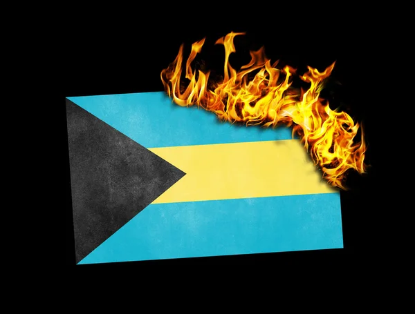 Quema de la bandera - Bahamas —  Fotos de Stock