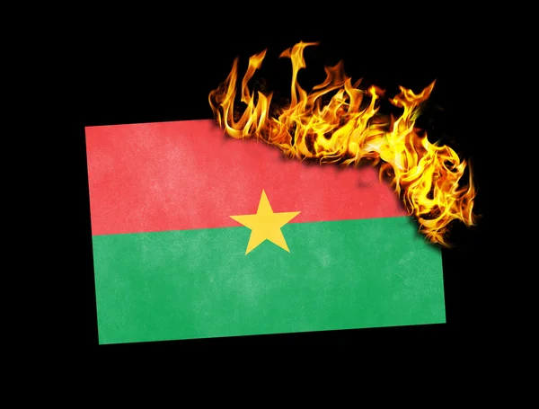 Quema de la bandera - Burkina Faso —  Fotos de Stock