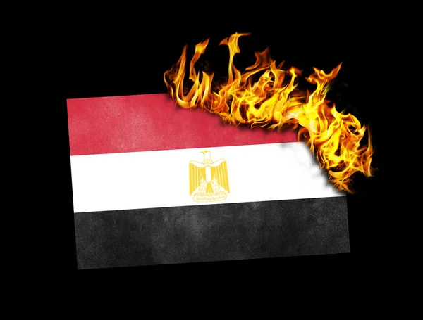 Vlag branden - Egypte — Stockfoto