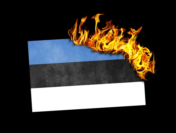 Сожжение флага - Эстония — стоковое фото