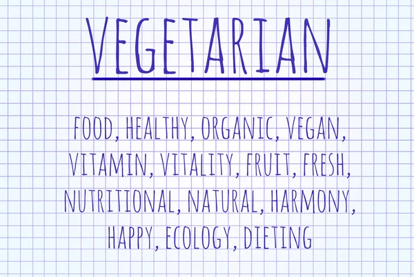 Vegetarian word cloud — Stock Photo, Image