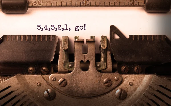Vintage inscriptie, gemaakt met de oude schrijfmachine — Stockfoto