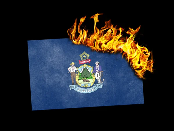 Bayrak yakma - Maine — Stok fotoğraf