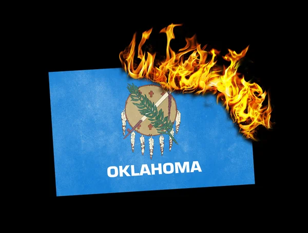 Flag burning - Oklahoma — Stock Photo, Image