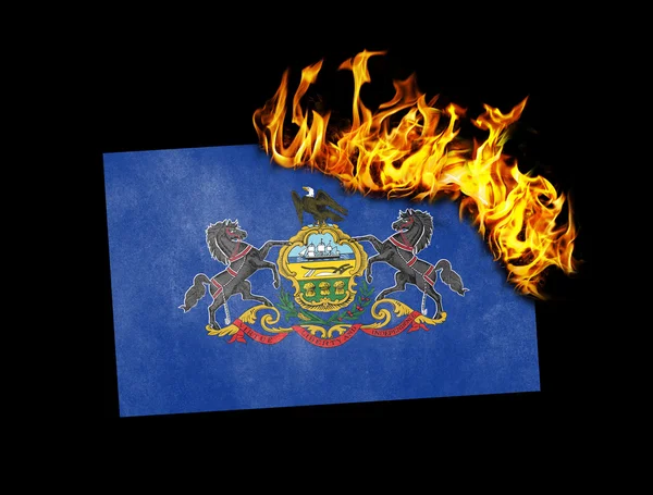 Bayrak yakma - Pennsylvania — Stok fotoğraf