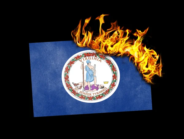 Flagga burning - Virginia — Stockfoto