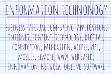 bilgi teknolojisi kelime bulutu