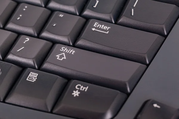 黑色的彩色的电脑键盘 — 图库照片