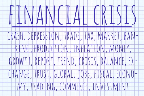 Crisis financiera palabra nube — Foto de Stock