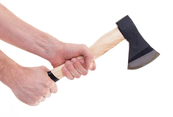 Hand som håller en modern axe — Stockfoto