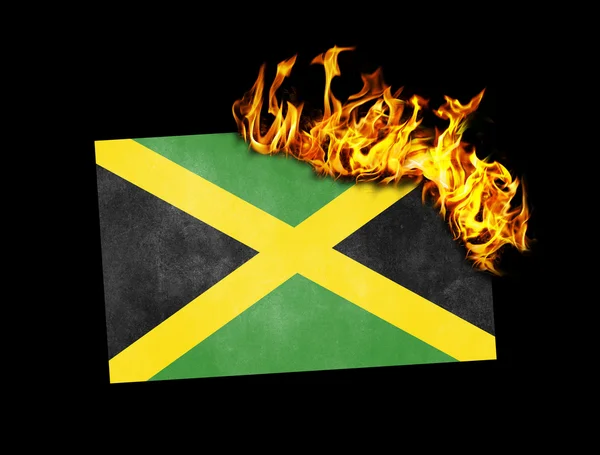 Vlag branden - Jamaica — Stockfoto