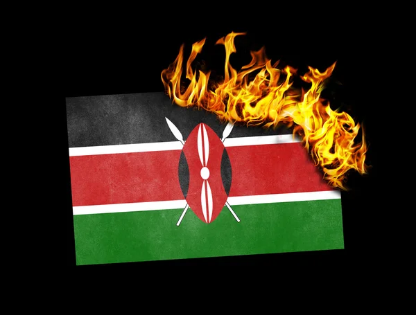 Vlag branden - Kenia — Stockfoto