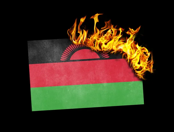 Queima de bandeira - Malawi — Fotografia de Stock