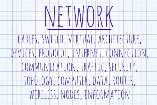 Network word cloud — Stock Photo, Image