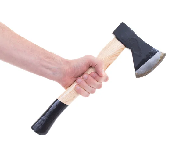 Hand holding a modern axe — Stock Photo, Image