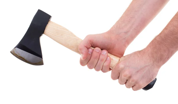 Hand som håller en modern axe — Stockfoto