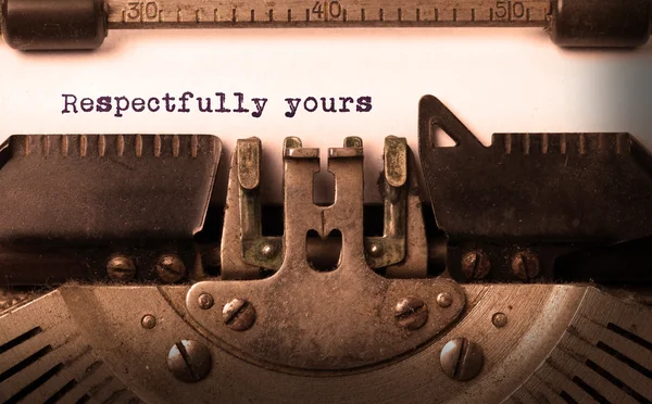 Inscrição vintage feita por máquina de escrever velha — Fotografia de Stock