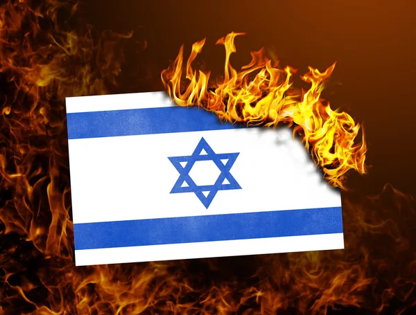 Flag burning - Israel — Stock Photo, Image