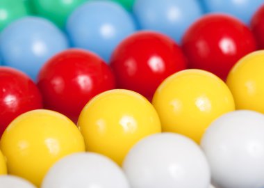 Bir eski renkli abacus, seçici odak yakın çekim