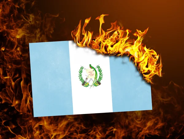 Vlag branden - Guatemala — Stockfoto