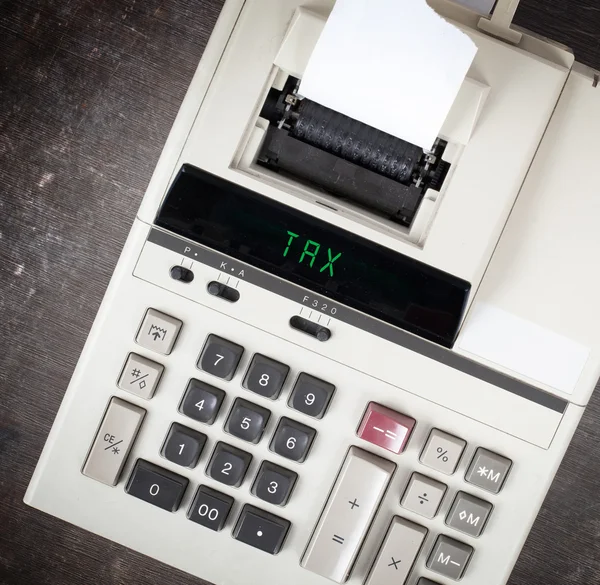 Oude rekenmachine - belasting — Stockfoto