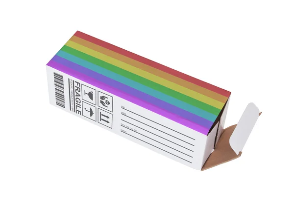 Concept of export - Rainbow flag — Stock Photo, Image