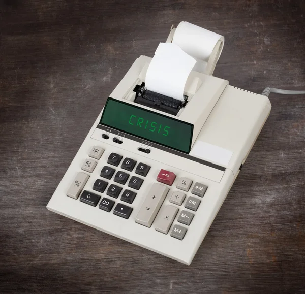 Antigua calculadora - crisis — Foto de Stock