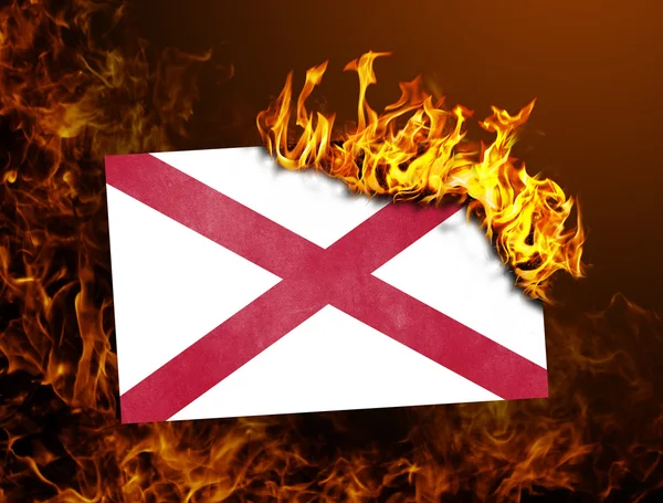Brûlage des drapeaux - Alabama — Photo