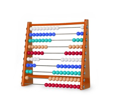 beyaz üzerine eski abacus