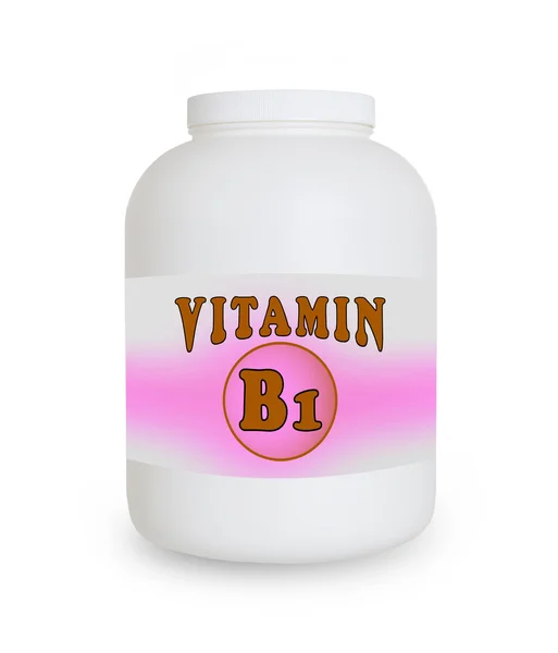 Vitamin B1 container — Stock Photo, Image