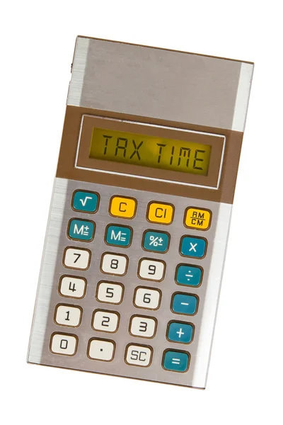 Calculadora velha - tempo de imposto — Fotografia de Stock