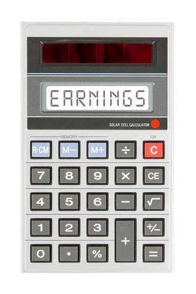 Old calculator - earnings — Stock Photo, Image