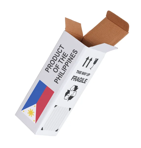 Begreppet export - produkt av Filippinerna — Stockfoto
