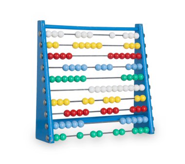 beyaz üzerine eski abacus
