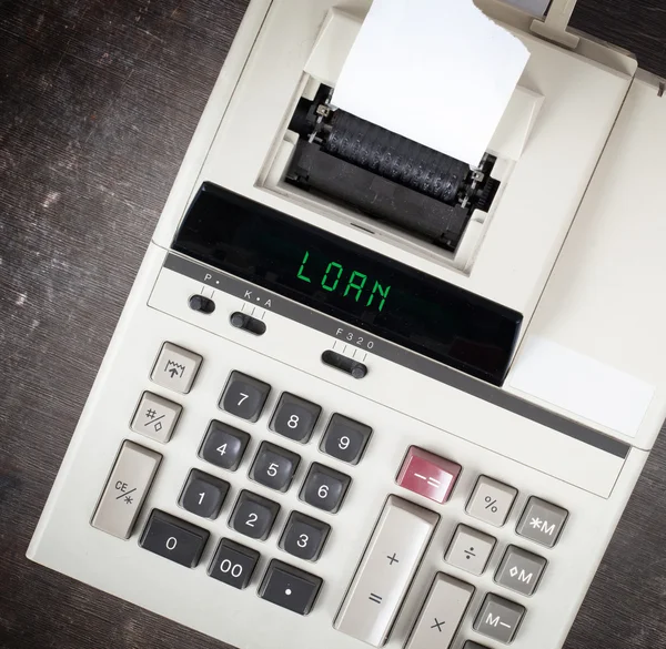 Gamla calculator - lån — Stockfoto
