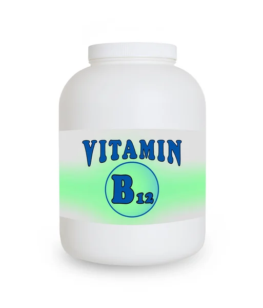 Vitamin B12 container — Stock Photo, Image