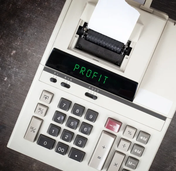 Stary kalkulator - zysk — Zdjęcie stockowe