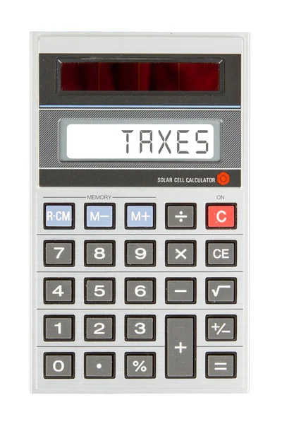 Old calculator - taxes — Stock Photo, Image