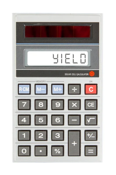 Calculatorul vechi, care prezintă un text pe ecran - fiscale timp — Stockfoto