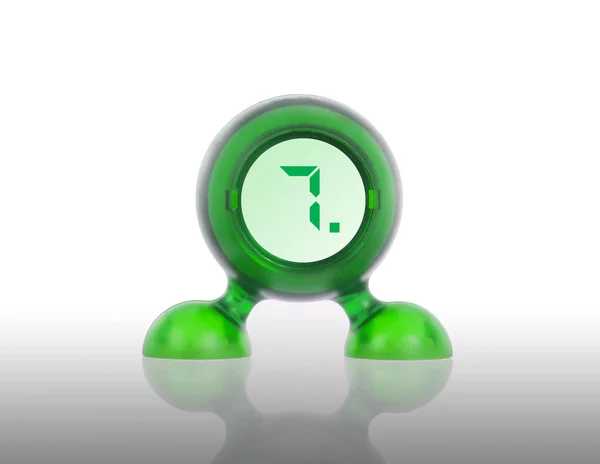 Small green plastic object with a digital display — Stock Photo, Image