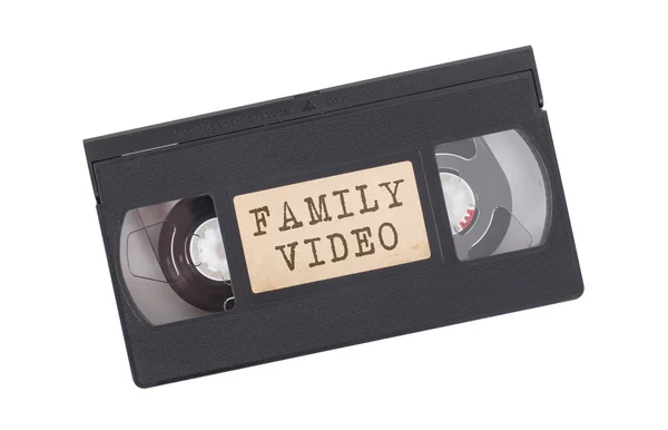 Retro kaset video na białym tle — Zdjęcie stockowe