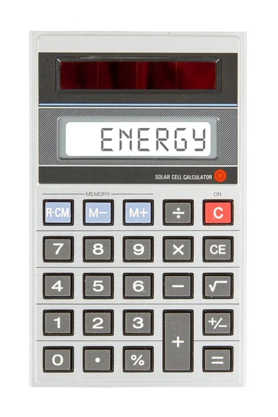Stary kalkulator - energia — Zdjęcie stockowe