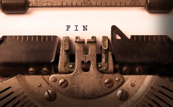 Régi typewriter által végrehajtott évjárat felirat — Stock Fotó