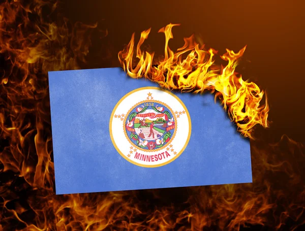 Flag burning - Minnesota — Stock Photo, Image