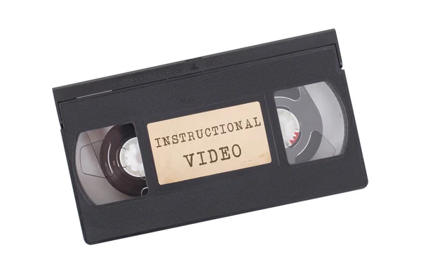 Retro kaset video na białym tle — Zdjęcie stockowe