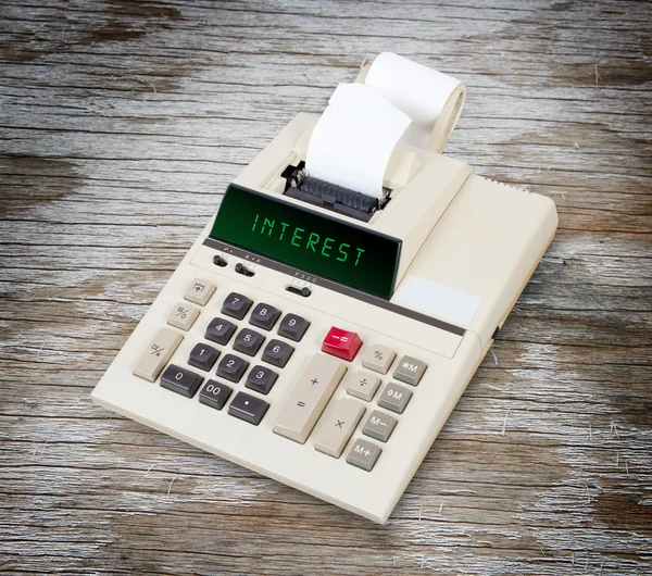 Gamla calculator - intresse — Stockfoto