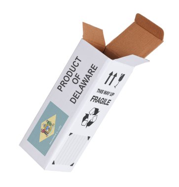 Conceito de exportação - produto de Delaware